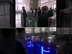 Για τους πεζούς ανοξείδωτο περιστροφικών πυλών SUS304 εμποδίων ταλάντευσης με τον αναγνώστη RFID